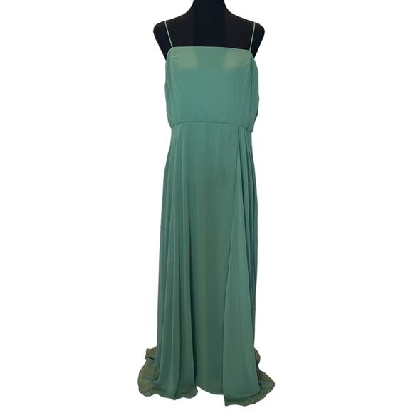New ~ LOVELY NORDSTROM~ Square Neck Bridesmaid Dress 16R ~ Vineyard Green - Picture 1 of 8